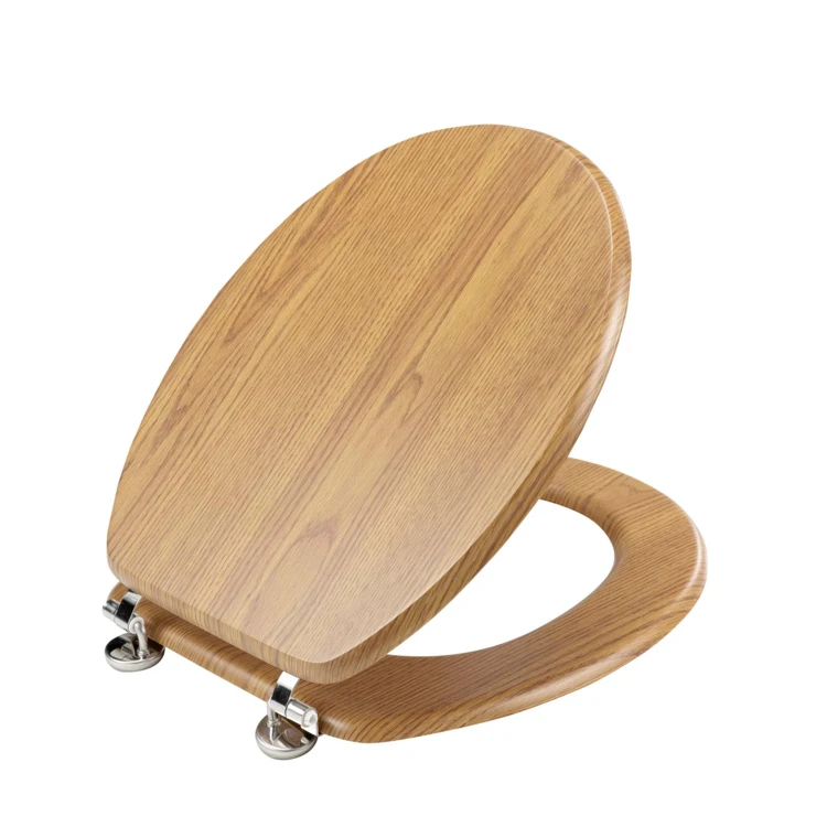 Asiento de inodoro con efecto de madera