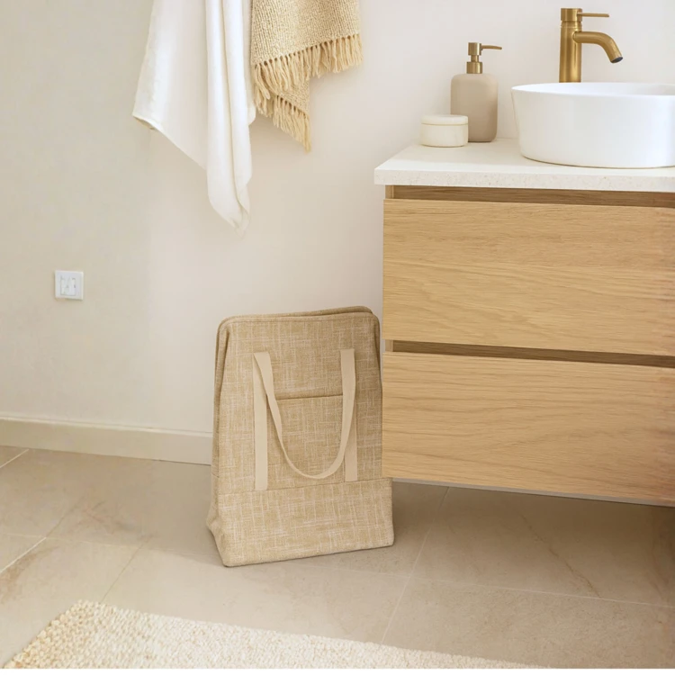 Grand panier à linge facile à transporter