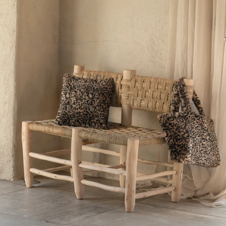 Tasche aus Kunstfell mit Leopardenmuster