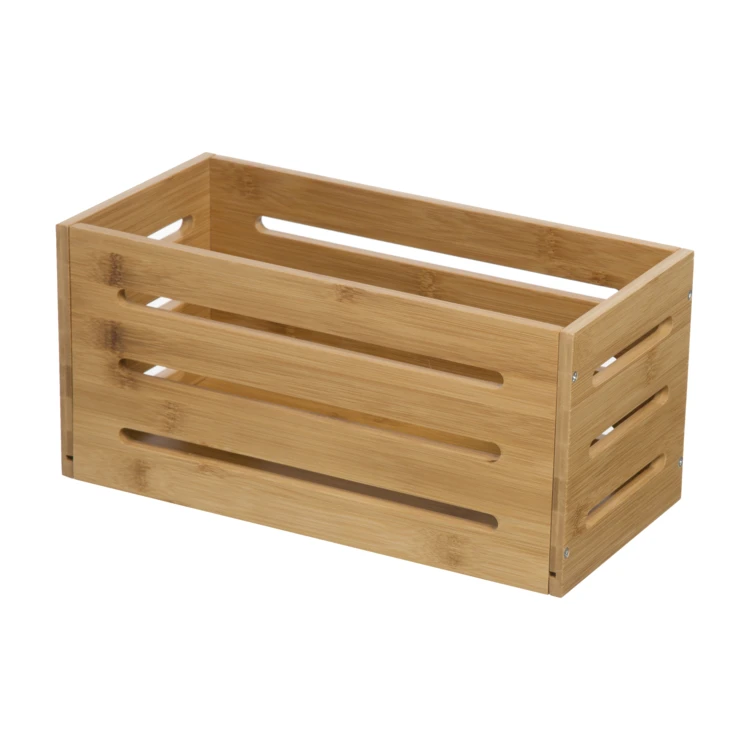 Panier de rangement en bambou naturel