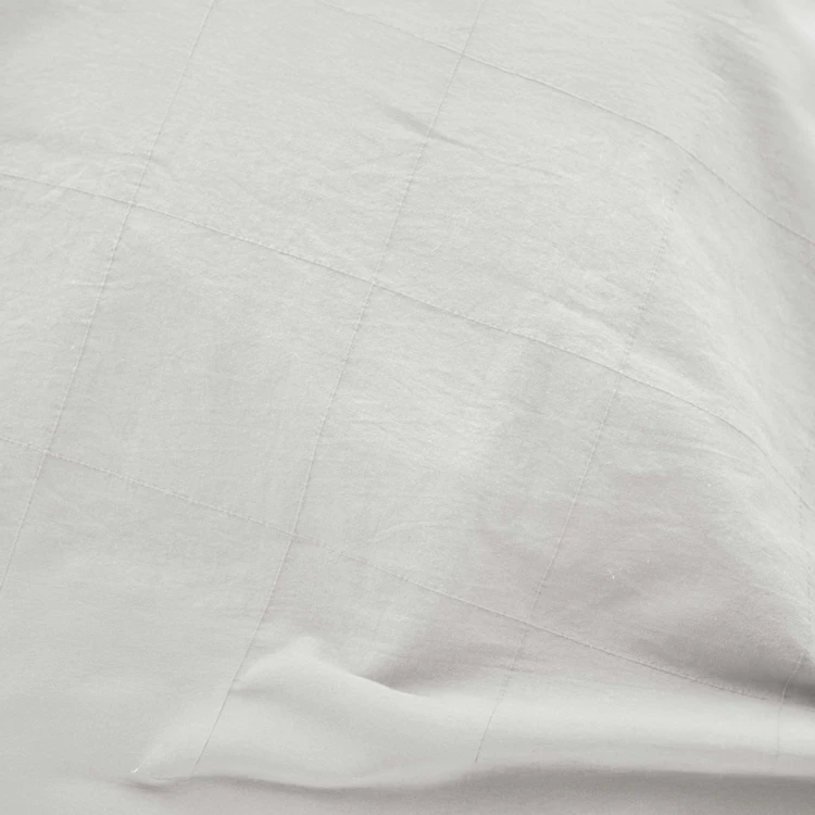 Drap-housse en coton lavé motif carreaux jacquard