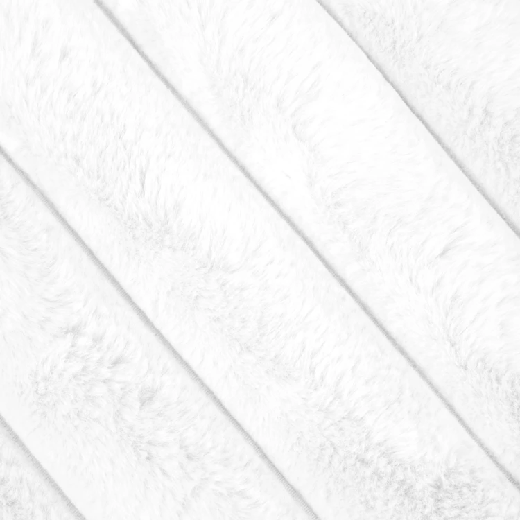 Plaid en fausse fourrure ultra douce à bandes