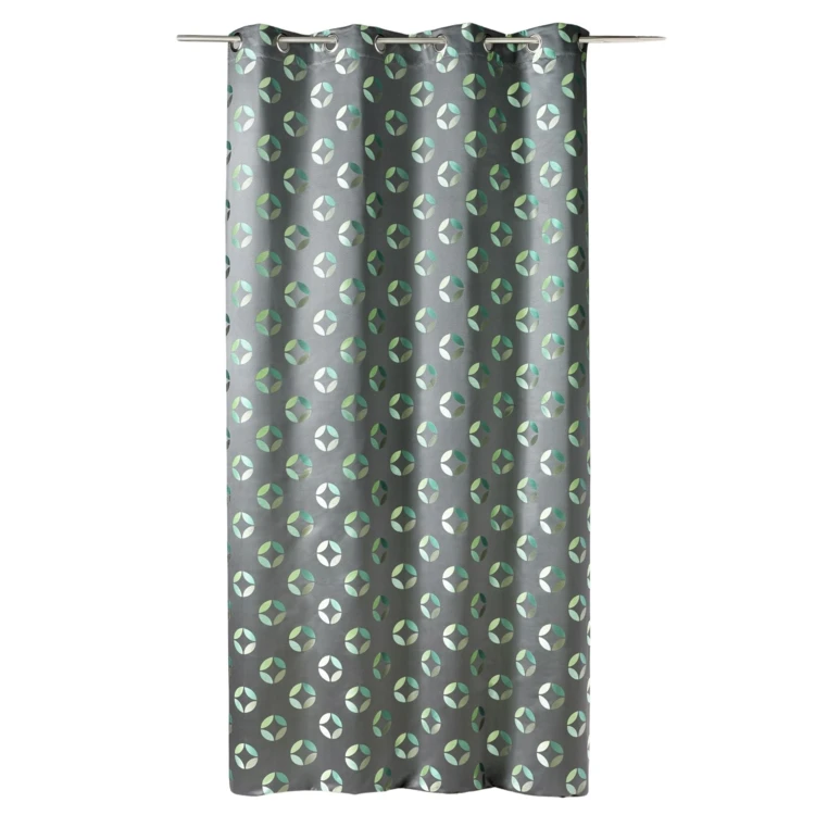 Rideau en jacquard à imprimés "rosace"