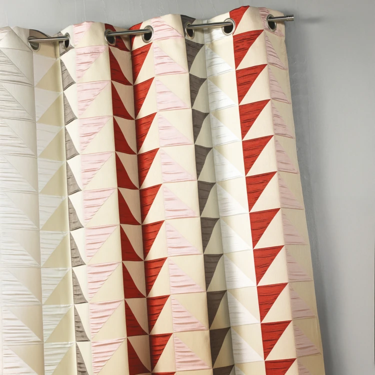 Rideau en jacquard imprimés triangulaires