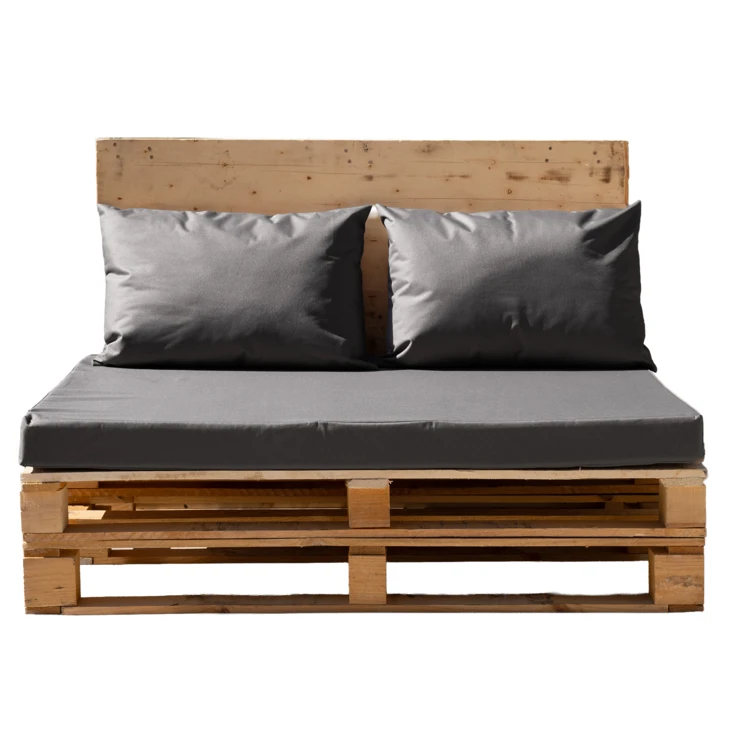 Kit 3 coussins palette outdoor en toile enduite imperméable