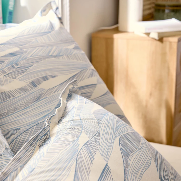 Taie d’oreiller coton 57 fils motif ondulé