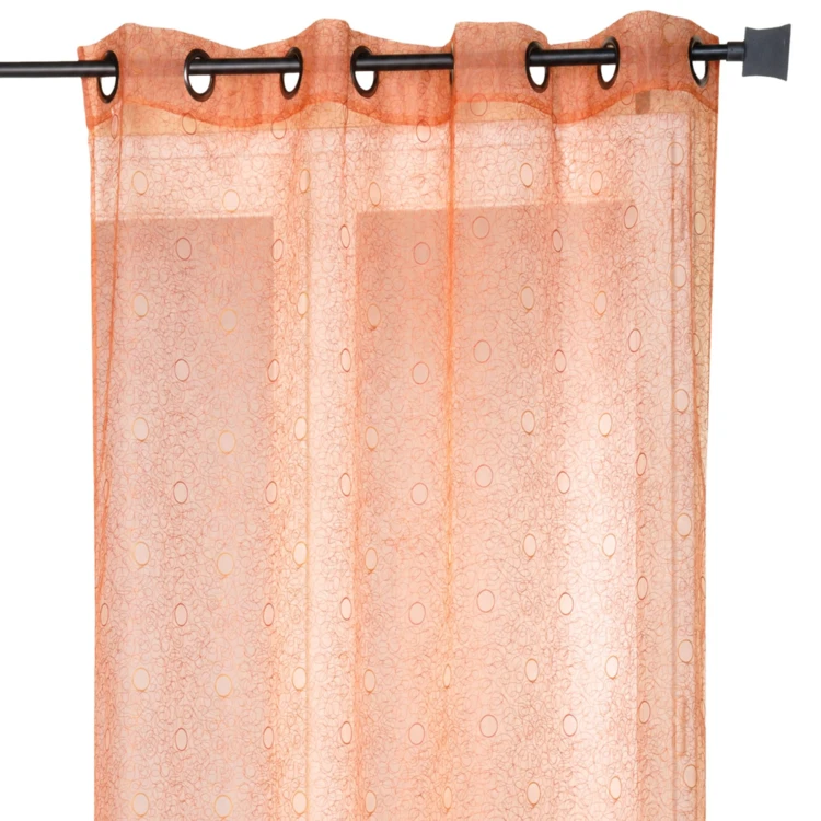 Voilage organza gribouillis et bulles brodée