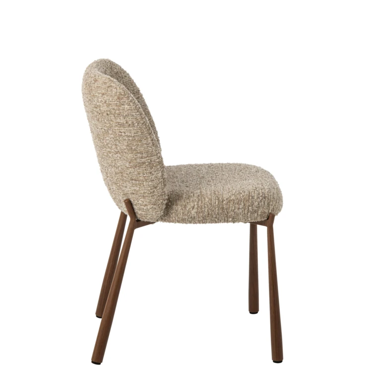 Chaise en métal et textile