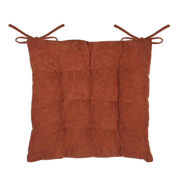 Quadratisches Sitzkissen aus Kord