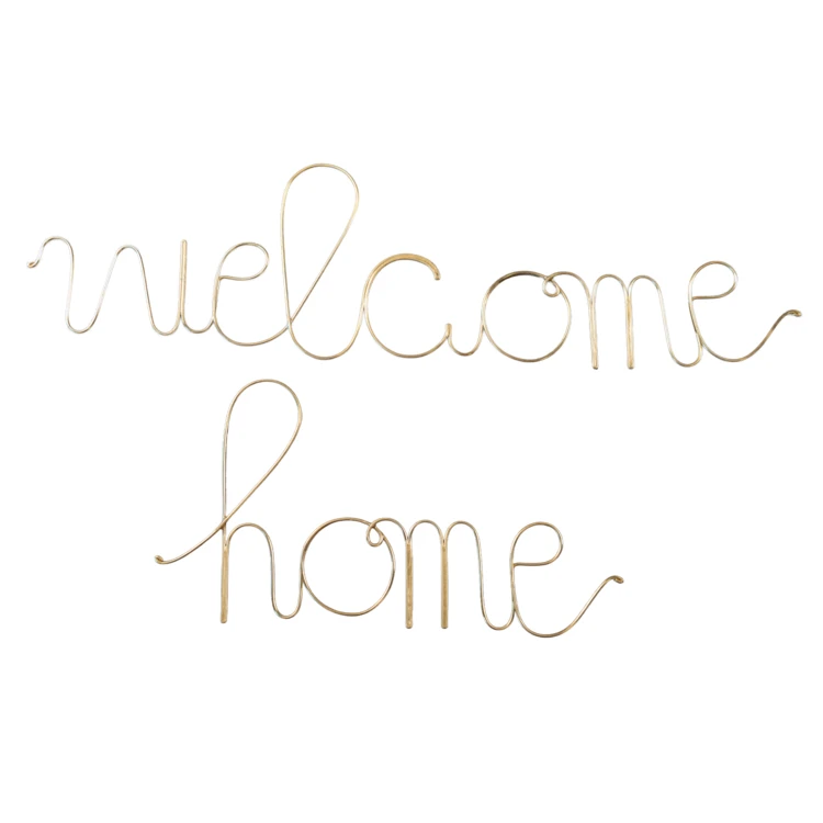 Mot fil de laiton "WELCOME HOME"