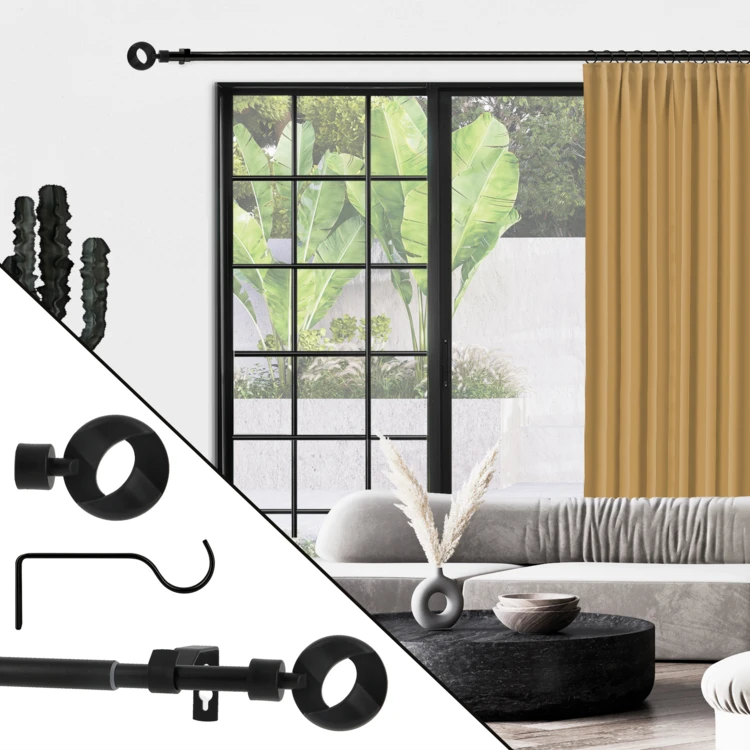 Kit tringle extensible  embout rond ajouré D16/13 mm
