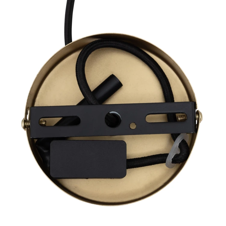 Suspension luminaire design en métal doré