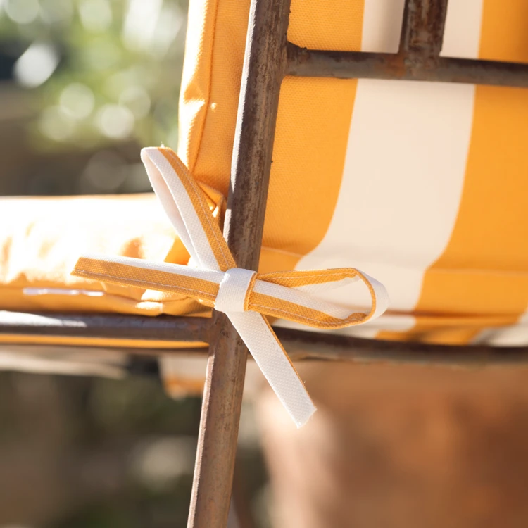 Coussin de chaise assise et dossier imperméable  à rayures