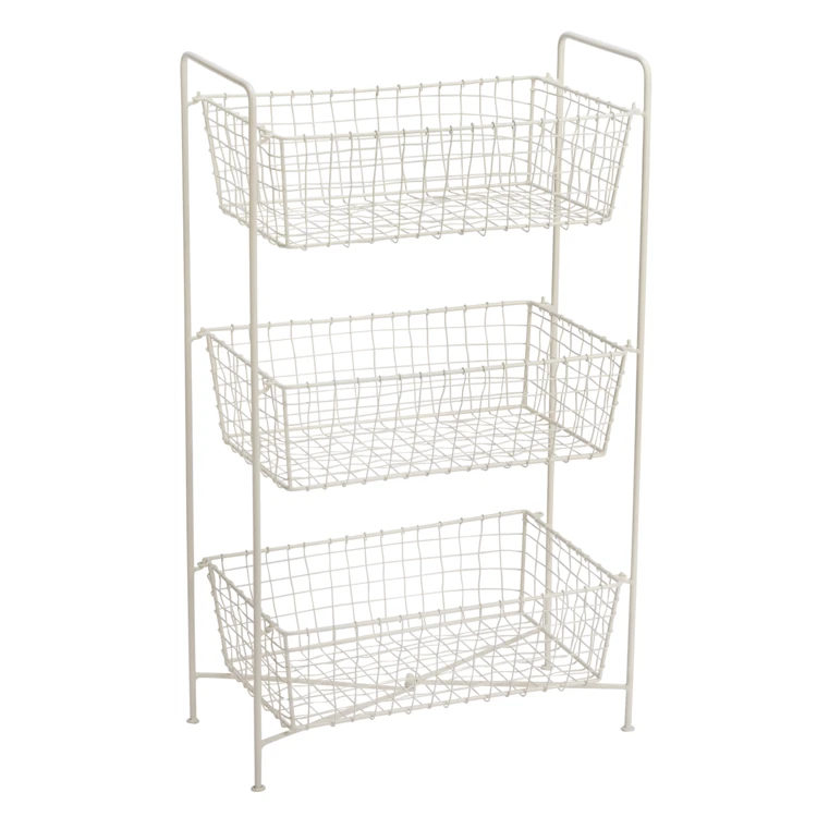Étagère de rangement en fer avec paniers