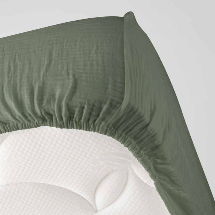 Drap housse en gaze de coton