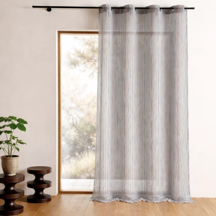 Voilage en organza multicolore tissé