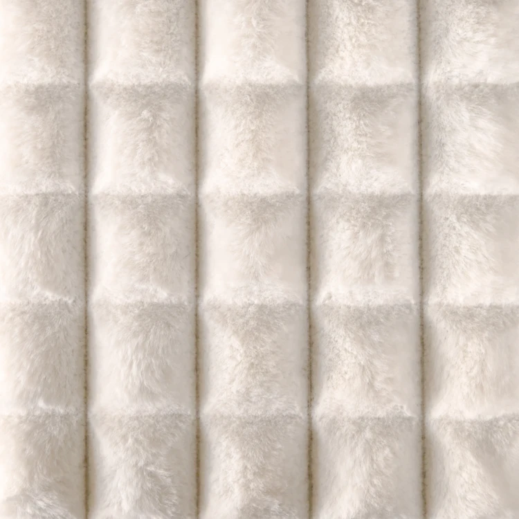 Tissu fausse fourrure effet matelassé