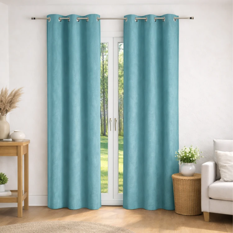 Rideau uni effet daim