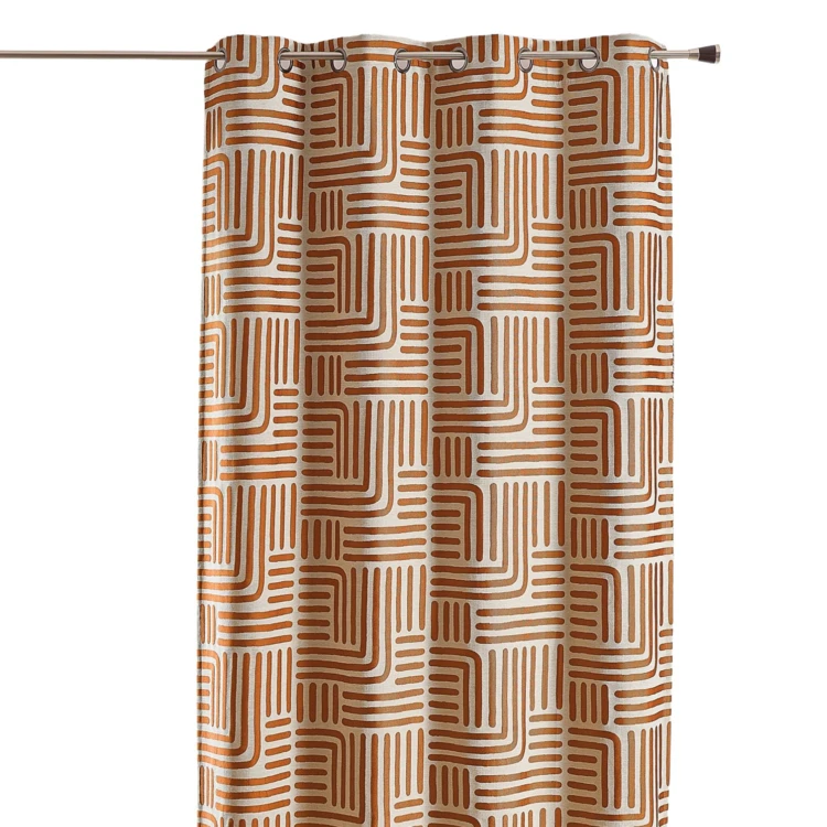 Rideau à oeillets tamisant jacquard