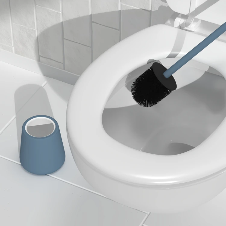 Brosse WC avec porte-brosse en grès céramique