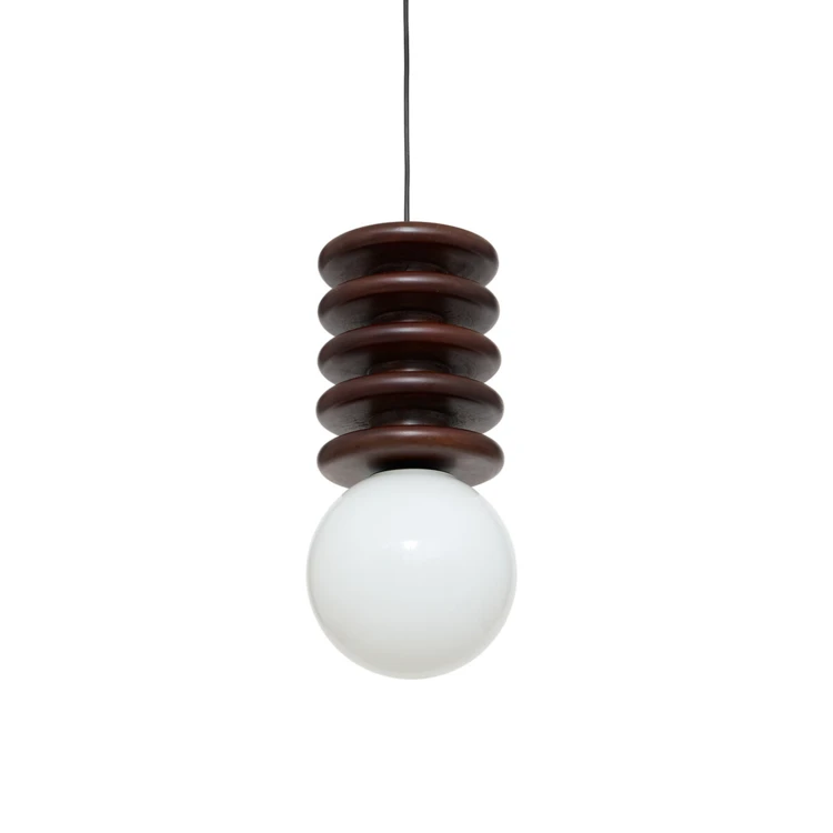 Suspension en bois de manguier au design sculptural