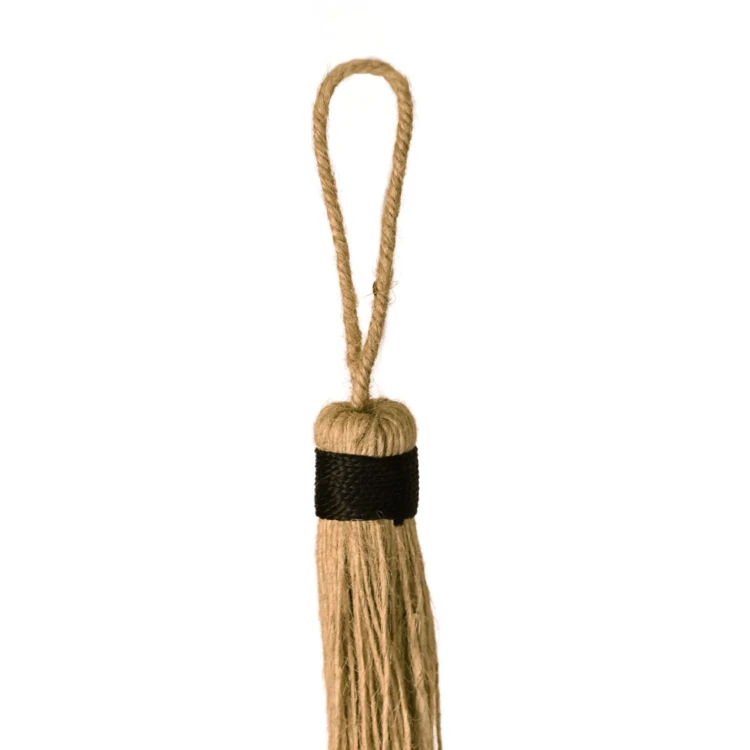 Fermacravatta con nappina naturale