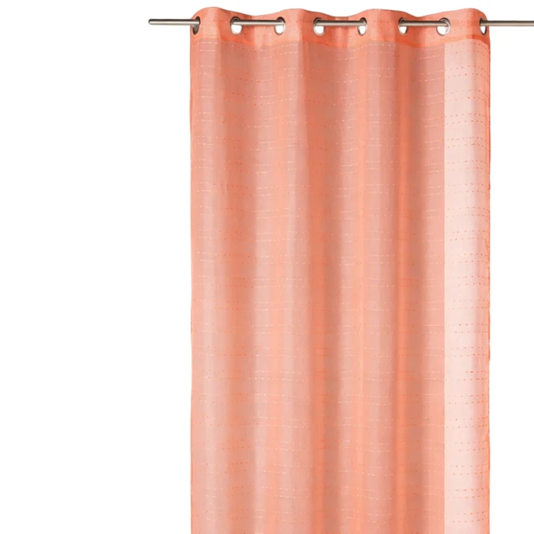 Voilage rayures brodées en pointillées