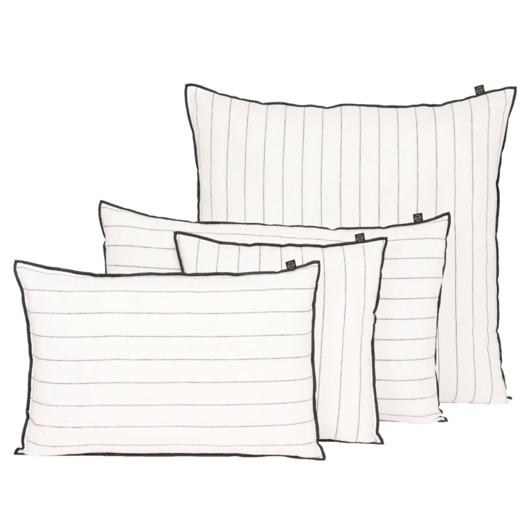 Housse de coussin rayé en lin CALVI HAOMY