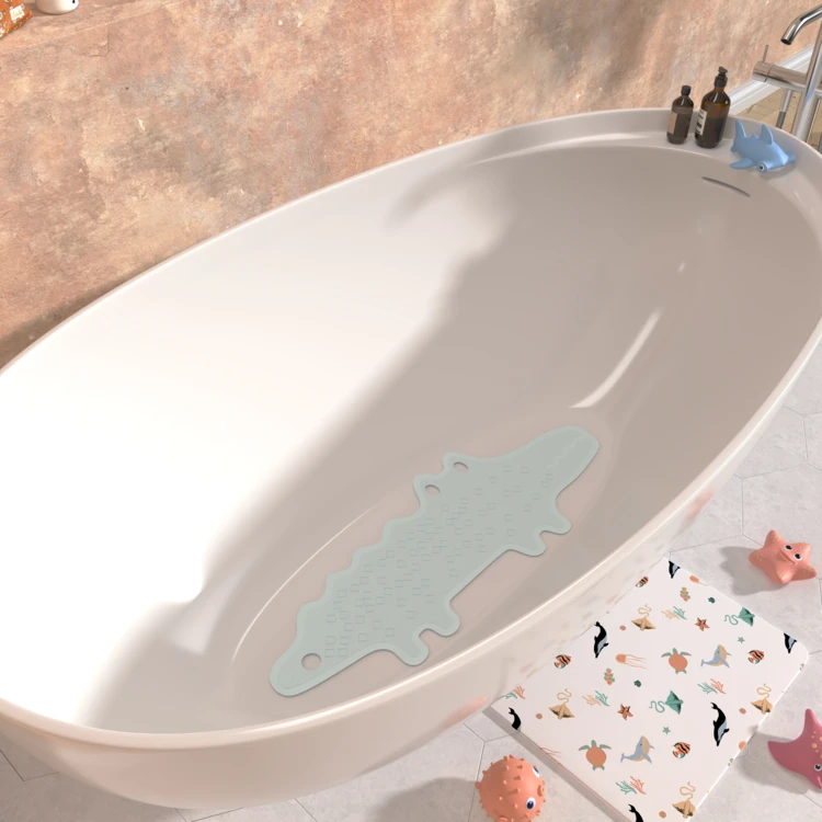 Fond de bain enfant motif crocodile pour baignoire