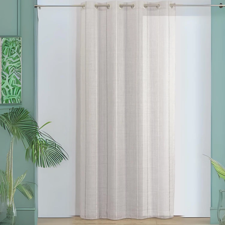 Voilage tamisant en étamine et jacquard