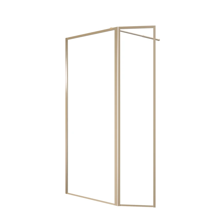 Paroi de douche à l’italienne avec volet pivotant en verre trempé 5 mm