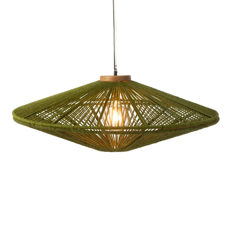 Suspension luminaire en fibre naturelle