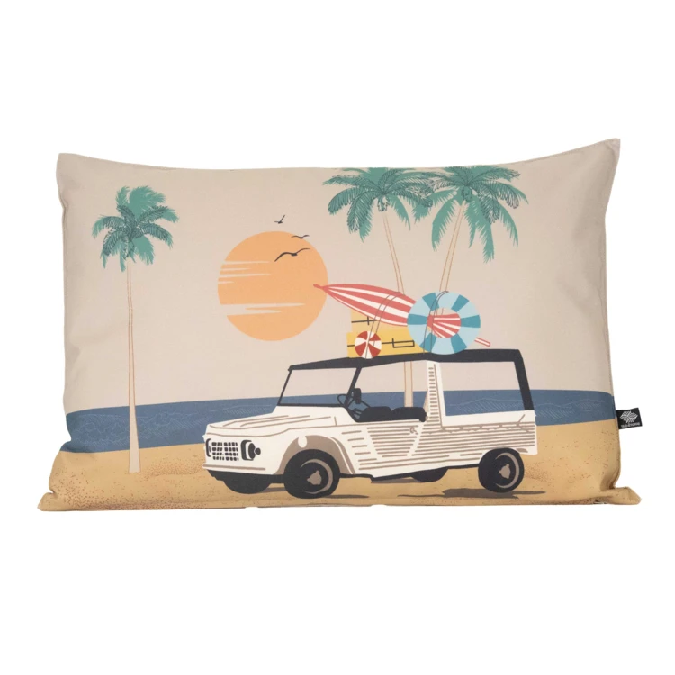 Coussin extérieur décoratif à motif estival