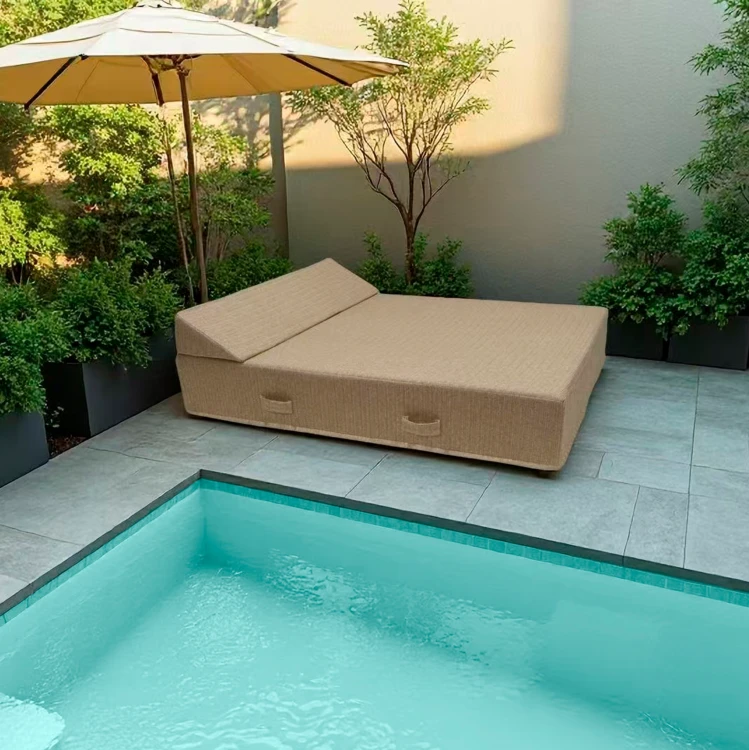 Matelas de bain de soleil déhoussable pour extérieur et intérieur