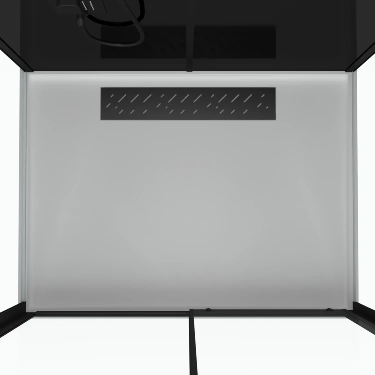 Cabine de douche hydromassante porte coulissante et panneau de contrôle tactile