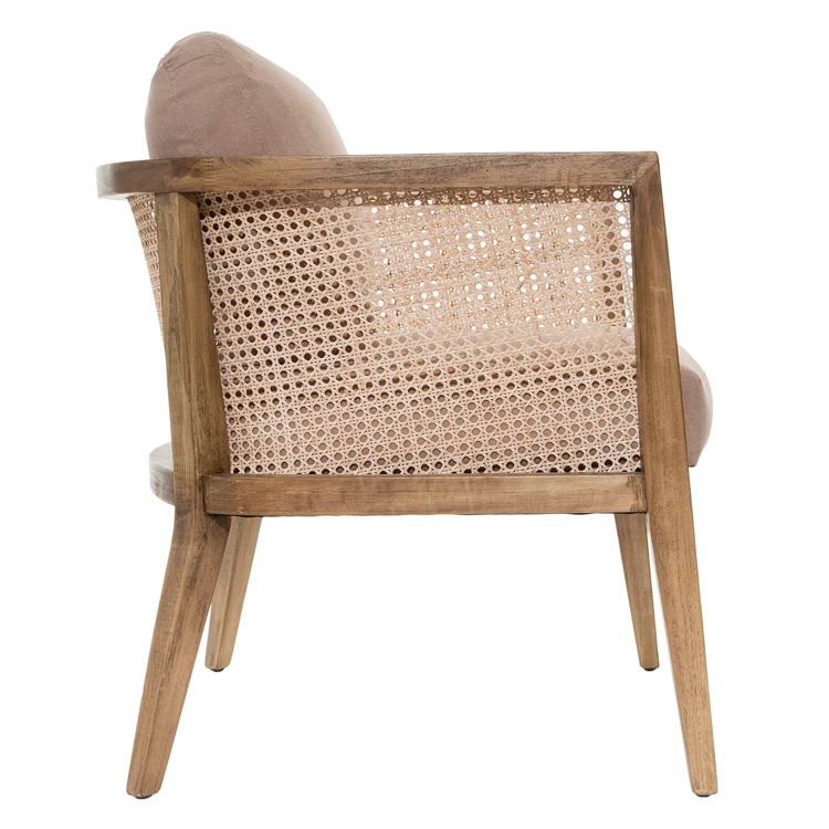 Fauteuil avec cannage et structure en bois