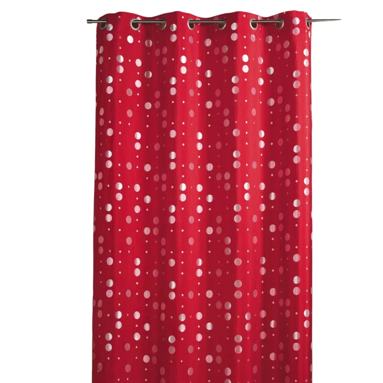 Rideau en jacquard froissé à imprimés "rond"
