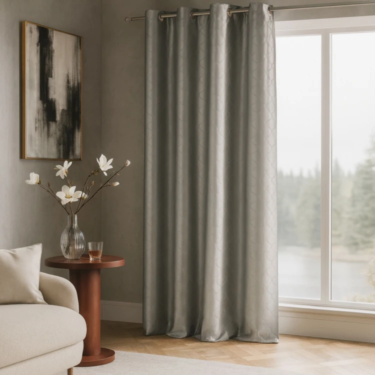 Rideau effet soie motif écaille