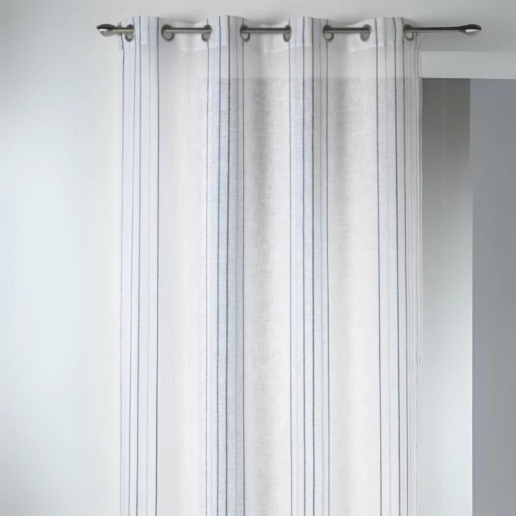 Visillo Diseño en Estameña con Rayas Verticales