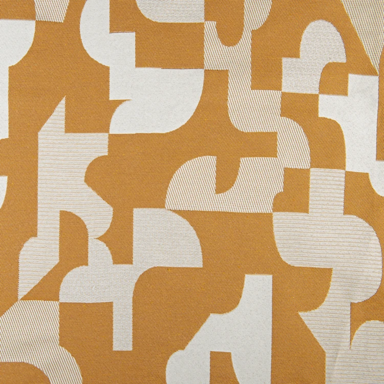 Tenda jacquard geometrica dalla texture retrò