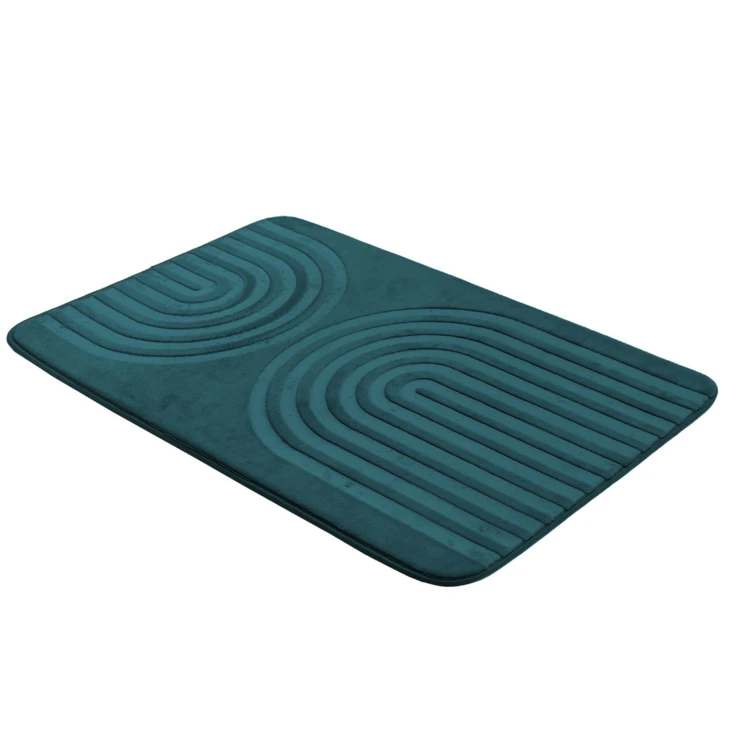 Tapis de bain antidérapant en microfibre à relief graphique
