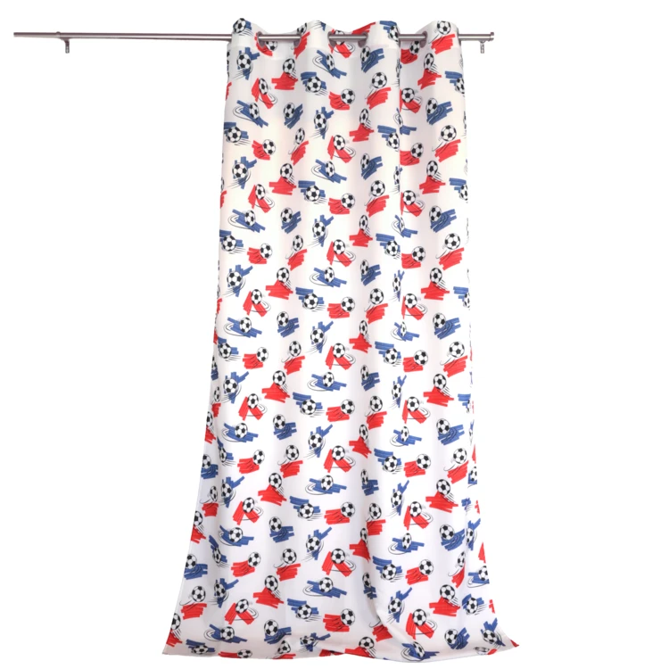 Cortina de fútbol estampada