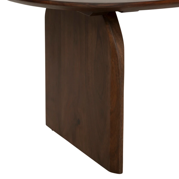 Mesa de centro de madera de mango con acabado texturizado