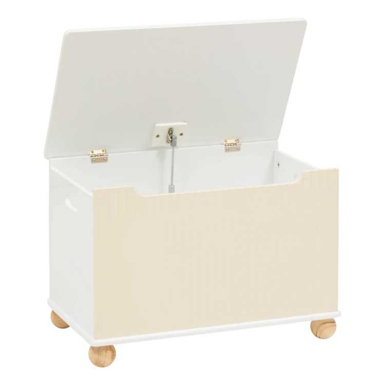 Coffre à jouets enfant avec roulettes et couvercle