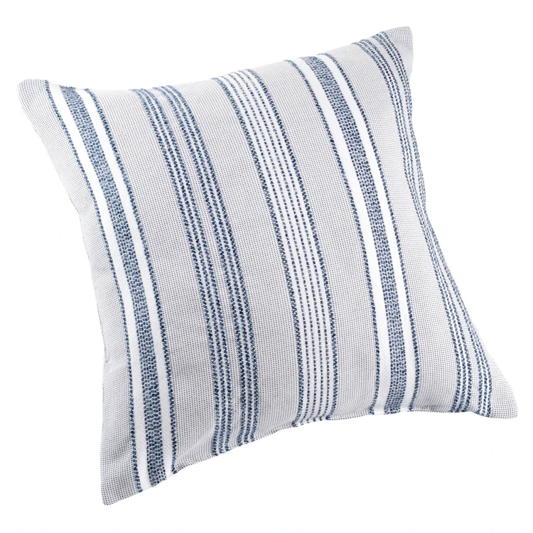 Coussin outdoor rayé déperlant
