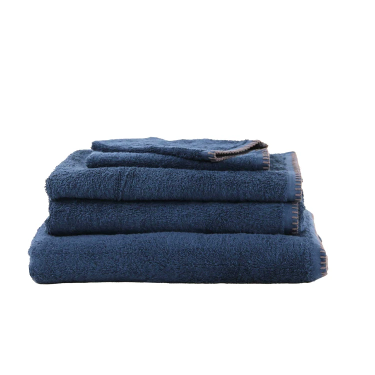Serviette Grand Hotel surpiqure noire