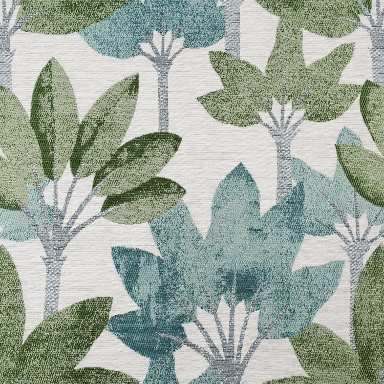 Tissu jacquard motif végétal