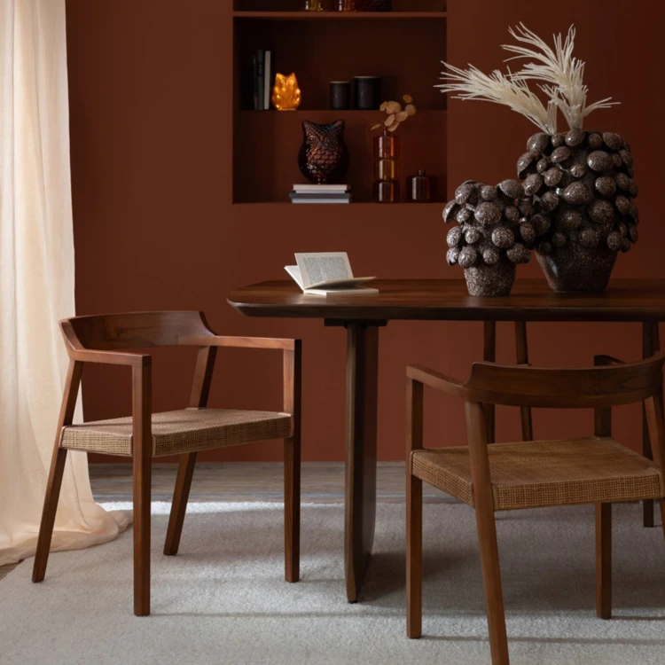 Table à manger en bois d'acacia