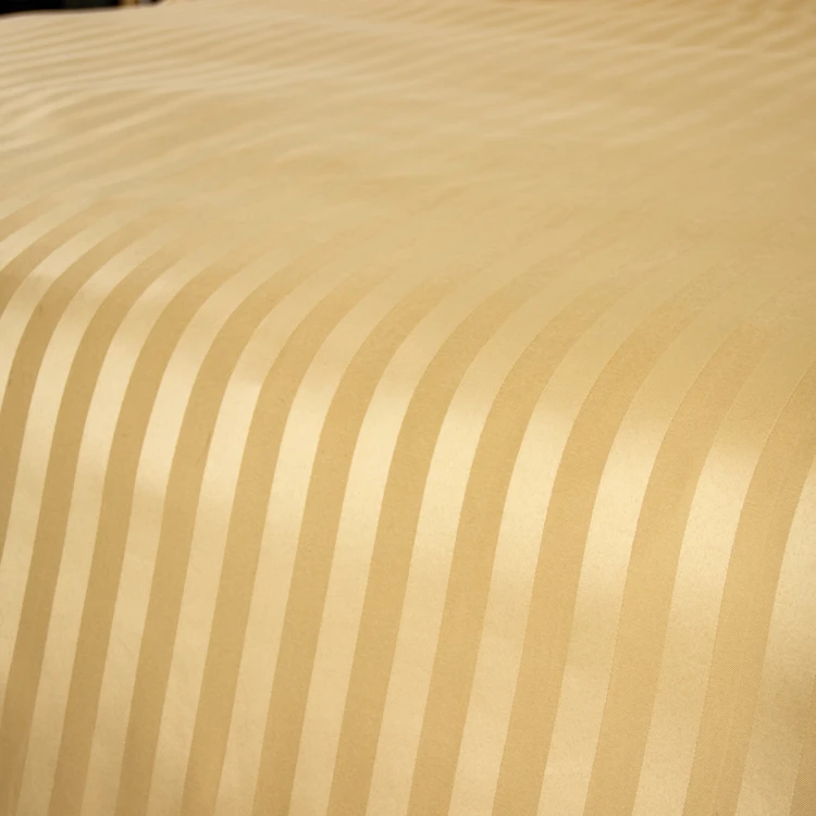 Set di biancheria da letto 3 pezzi in raso a righe sottili, copertina + federe