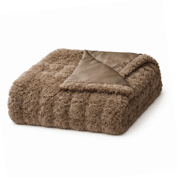 Coperta ultra-morbida da 700 g/m² con effetto di rilievo a bolle d'aria